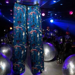 Disco Pants Shiny Satin Festival pants Medium DJ Pants Nicole Miller